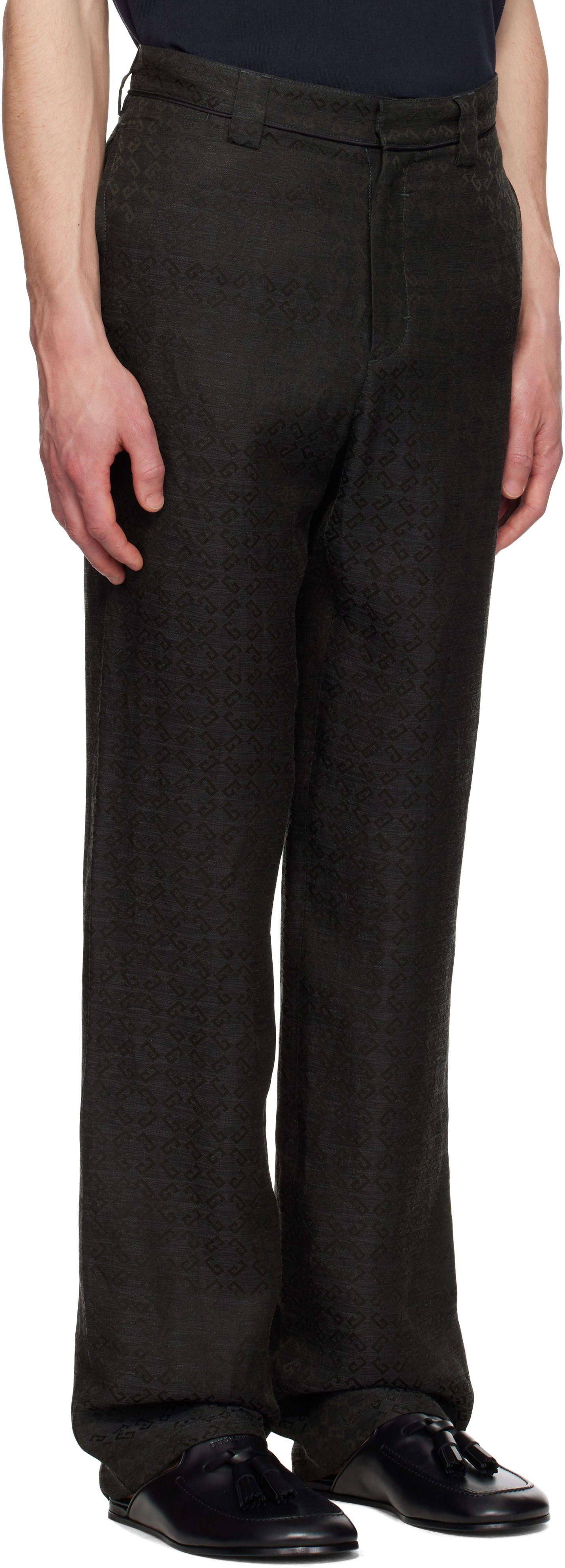 Nohavice Givenchy Givenchy Monogram Chino Trousers Čierna | BM51JY15WV021, 1