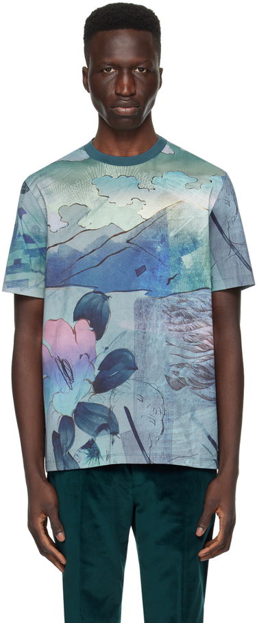 Tričko Paul Smith Paul Smith Printed T-Shirt Modrá | M1R-919T-MP4275-47, 0