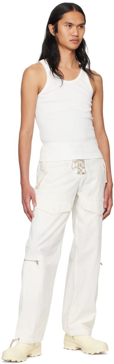 Tielko Dion Lee Rivet Fitted Tank Top Biela | C3169PS24, 3
