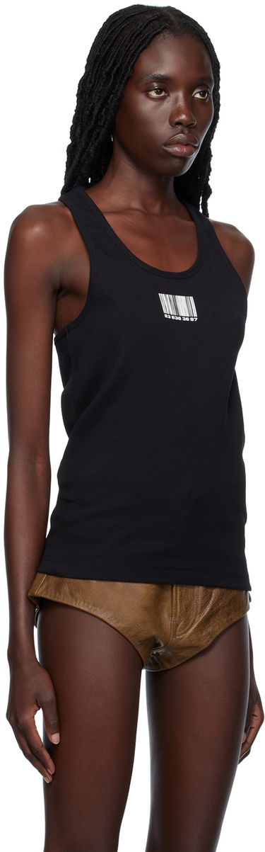 Tielko VETEMENTS Barcode Graphic Tank Top Čierna | VL18TR220B, 3