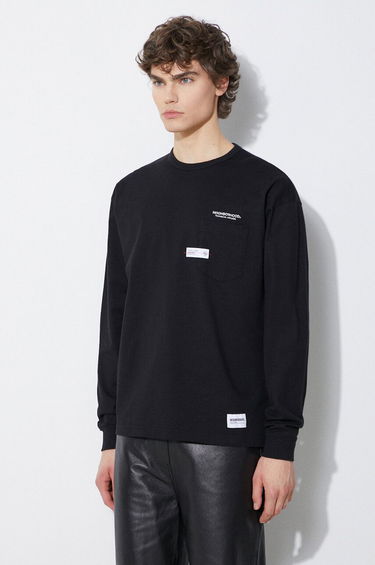 Tričko Neighborhood NEIGHBORHOOD Classic-P Crewneck Long Sleeve T-Shirt Čierna | 241FPNH.CSM05, 3