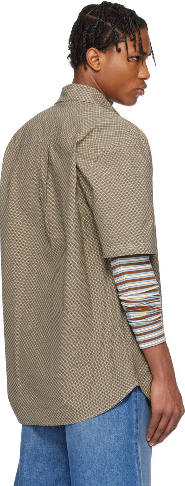 Košeľa ERL ERL Mini Plaid Short Sleeve Shirt Zelené | ERL10B011, 2