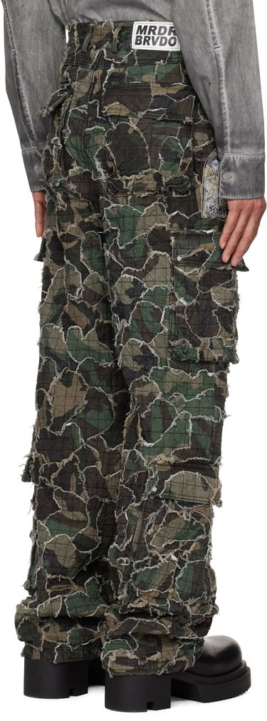 Cargo nohavice Who Decides War Who Decides War Washed Camo Cargo Pants Zelené | 1121140011SS25, 2