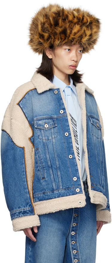 Bunda Jean Paul Gaultier Jean Paul Gaultier Petit Grand Sherpa Trim Denim Jacket Modrá | 24/30-F-VE061P-D013-5768, 1