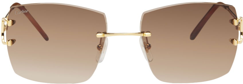 Slnečné okuliare Cartier Rectangular Sunglasses Béžová | CT0009RS, 0