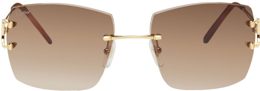 Slnečné okuliare Cartier Rectangular Sunglasses Béžová | CT0009RS
