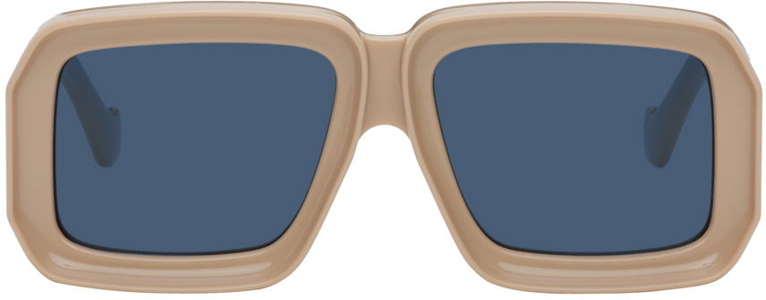Slnečné okuliare Loewe Beige Paula's Ibiza Diving Mask Sunglasses Béžová | LW40064U@5657V, 0