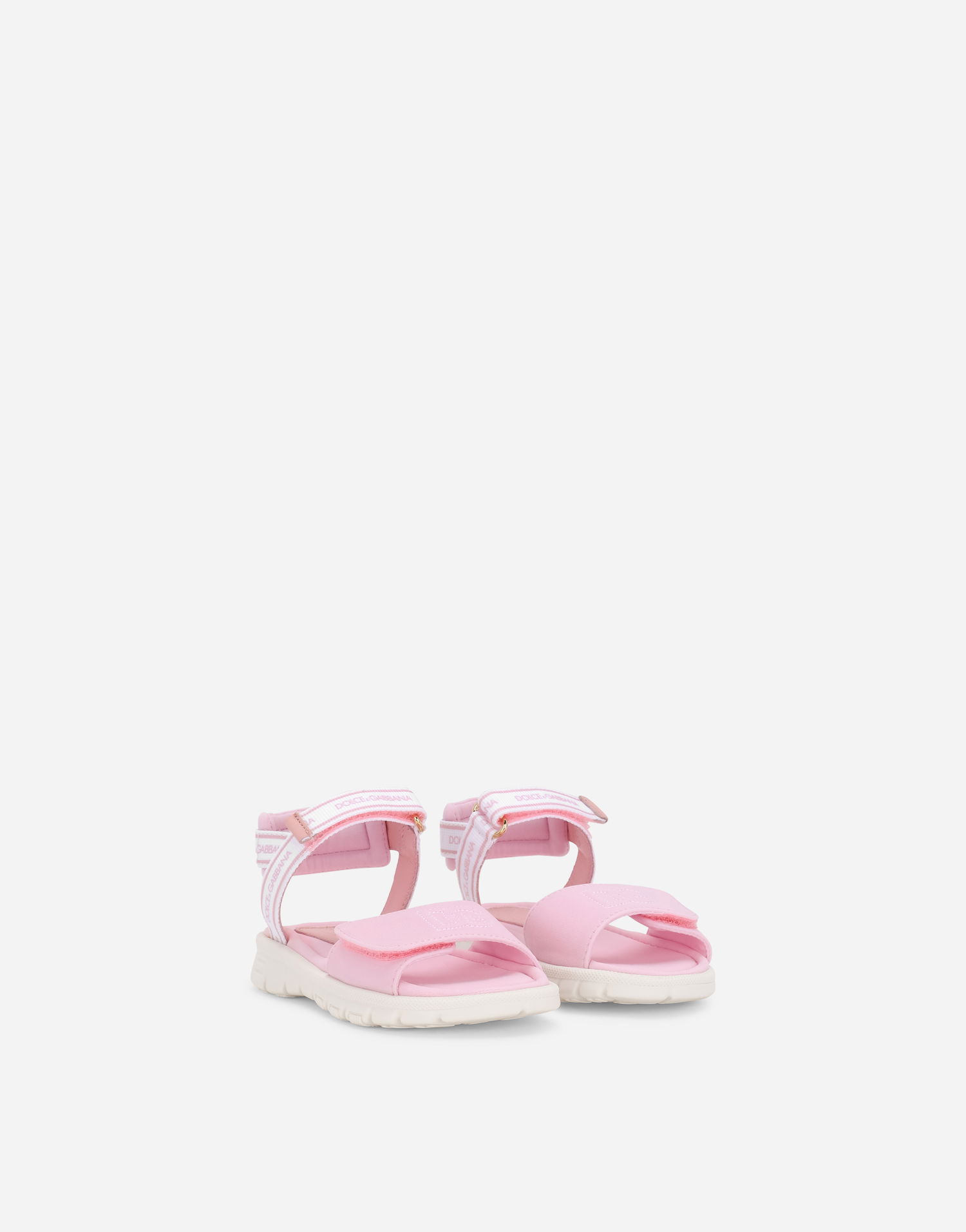 Tenisky a topánky Dolce & Gabbana Technical Fabric Sandals With Dg Logo Ružová | DL0068AY2338B405, 1