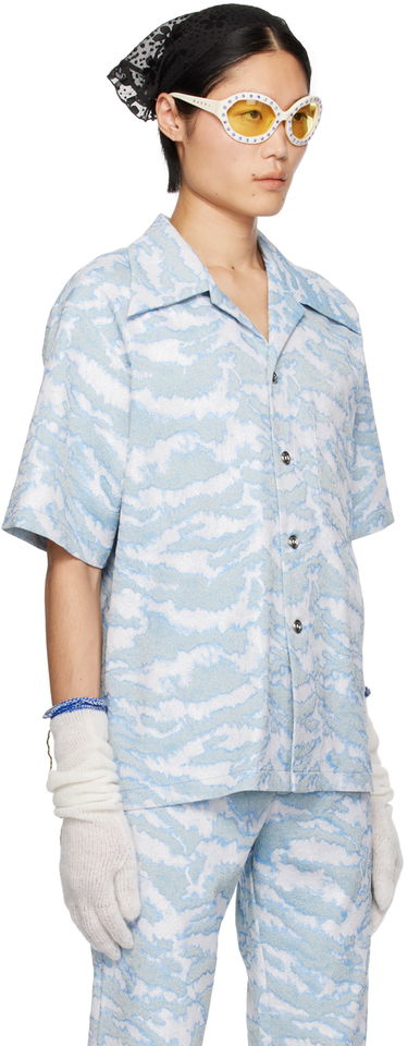 Košeľa Anna Sui Anna Sui Exclusive Printed Shirt Modrá | M1024D20, 1