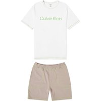 Pyžamo CALVIN KLEIN Future Shift Short Sleeve Lounge Set Biela | 000NM2471EKDD, 1