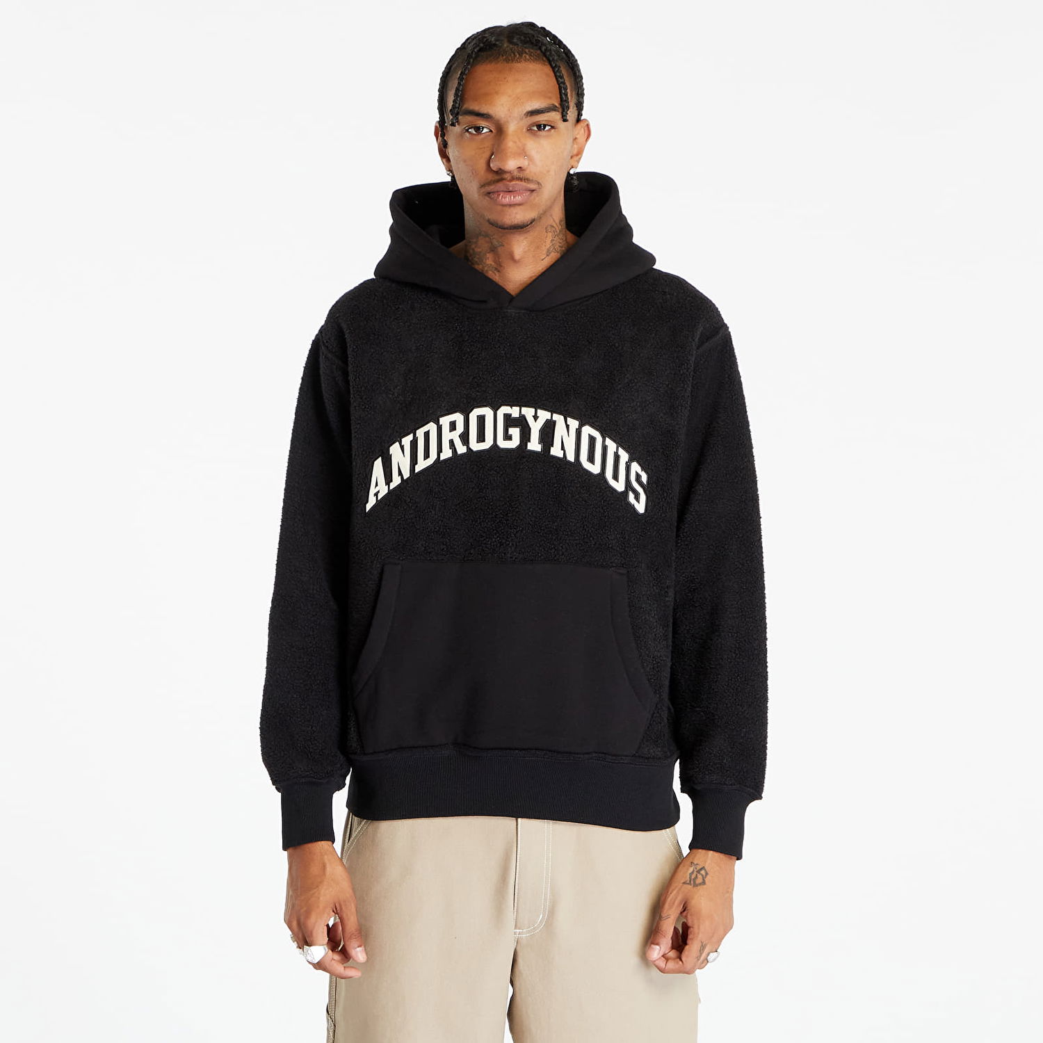 Mikina Pleasures Androgynous Hoodie Black Čierna | P23F034 BLACK, 0