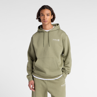 Mikina New Balance Athletics Hoodie Zelené | NBMT53528DEK, 0