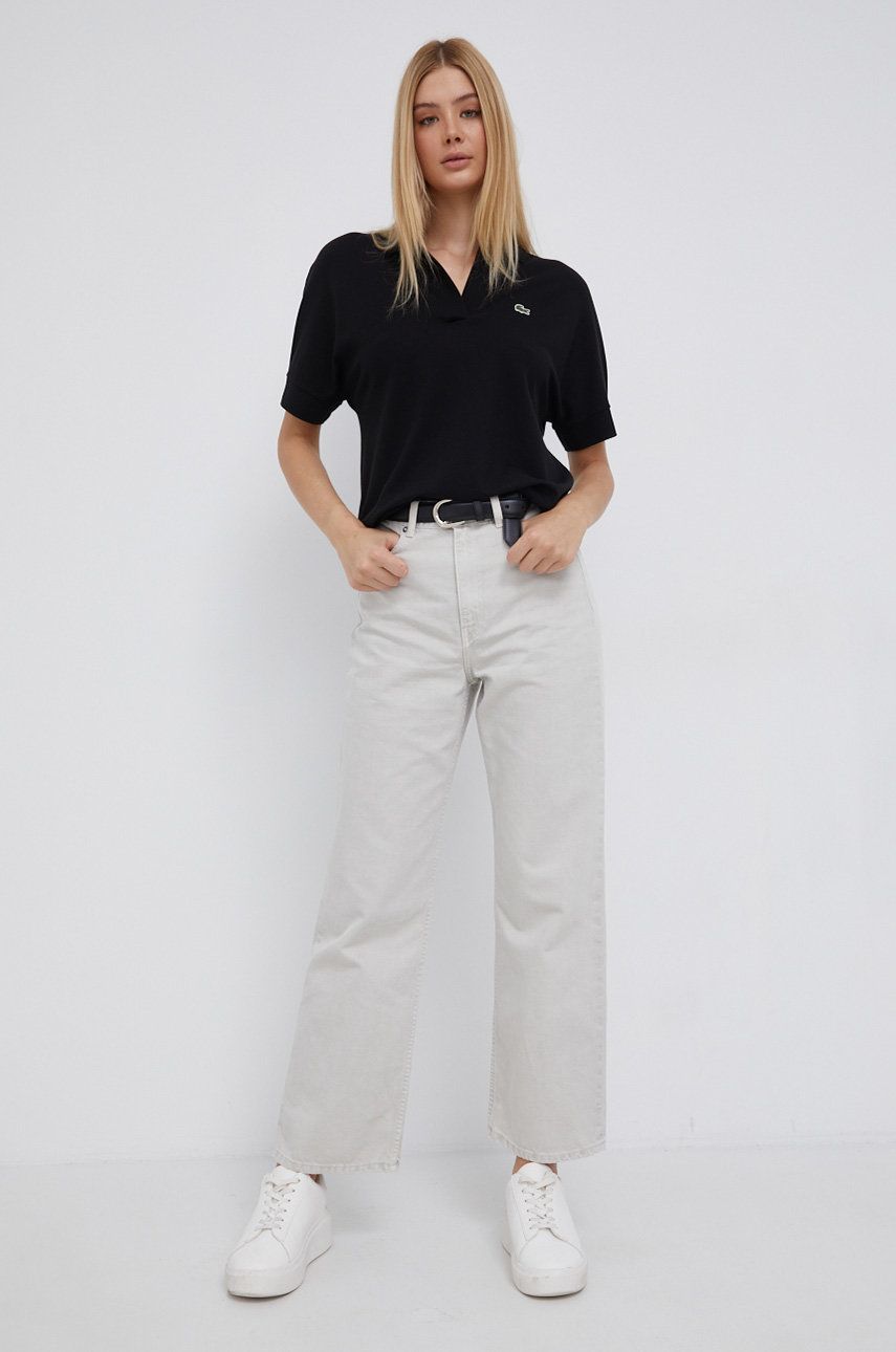 Polo tričko Lacoste Polo Shirt With Collar Čierna | PF0504, 1