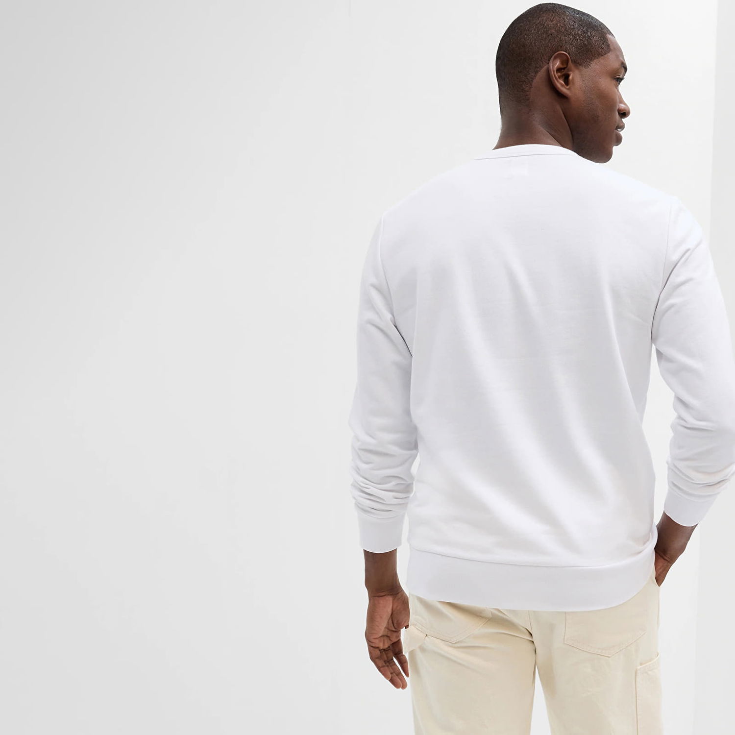Mikina GAP Crewneck Logo Sweatshirt Optic White Biela | 427434-13, 1