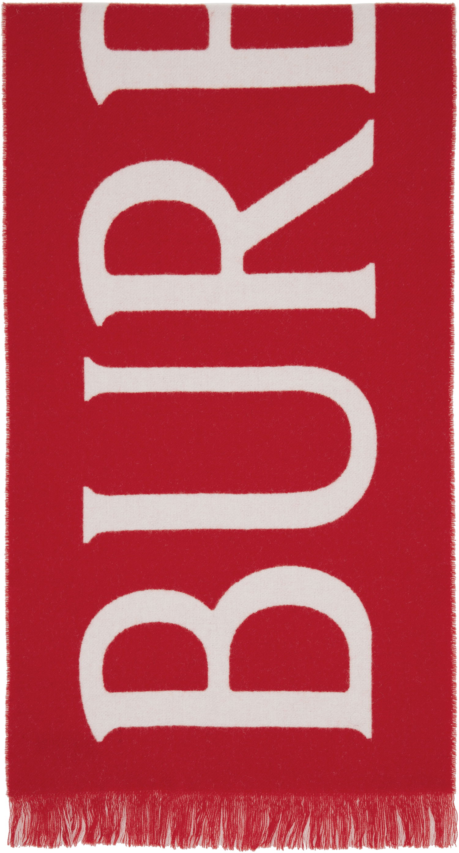 Šál Burberry Burberry Logo Wool Scarf Červená | 8109564, 0