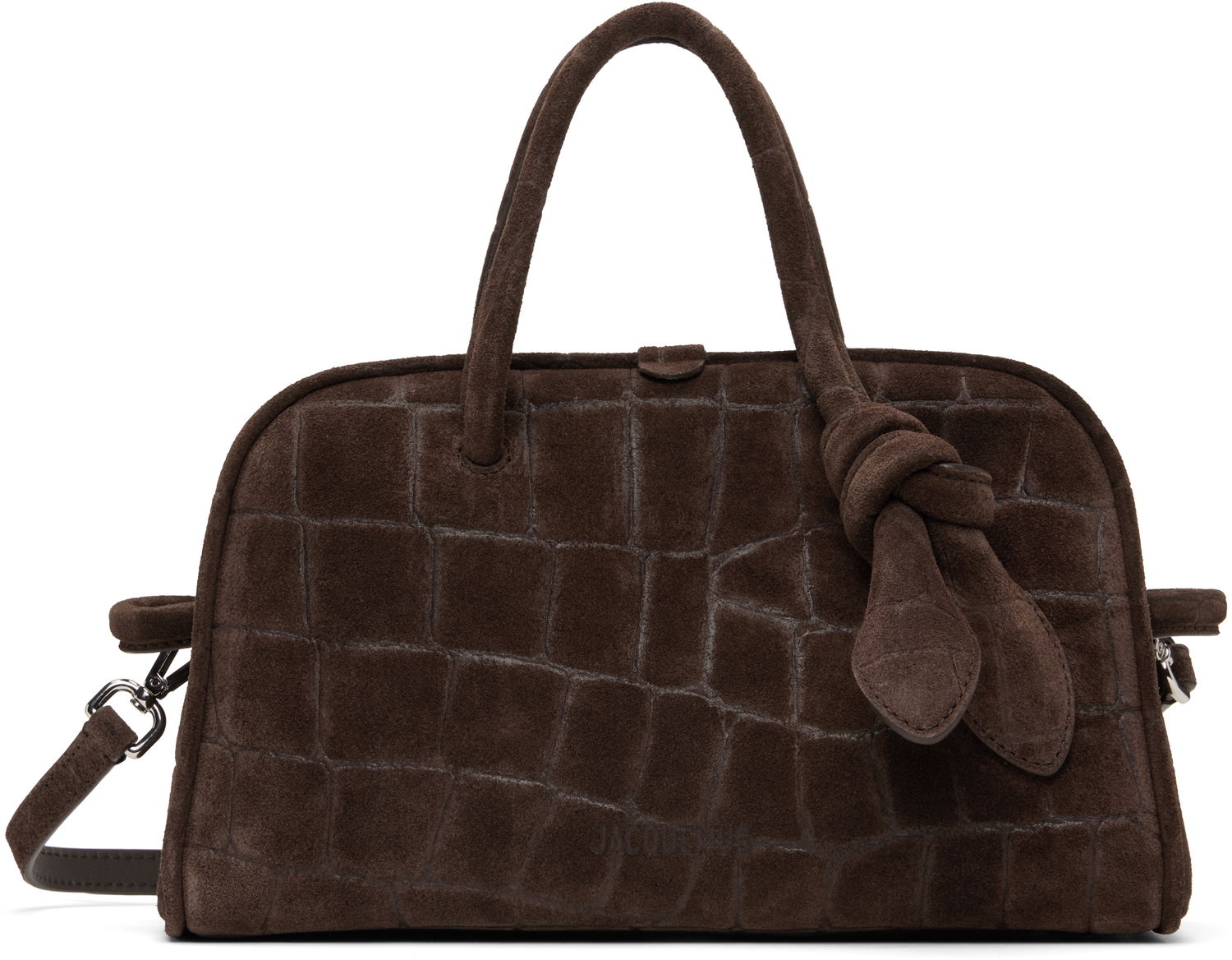 Kabelka Jacquemus Jacquemus Small Turismo Suede Croc-Embossed Bag Hnedá | 25E251BA416-3243, 0