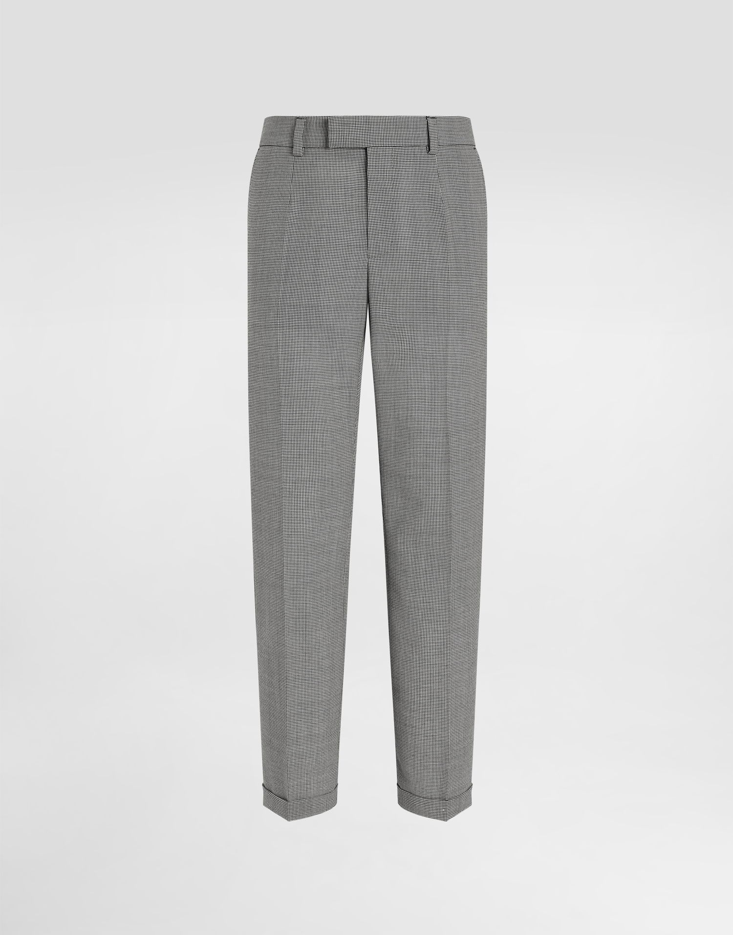 Nohavice Dolce & Gabbana Dolce & Gabbana Tailored Wool Houndstooth Pants Šedá | GP0B8TFQ2OIS0984, 0