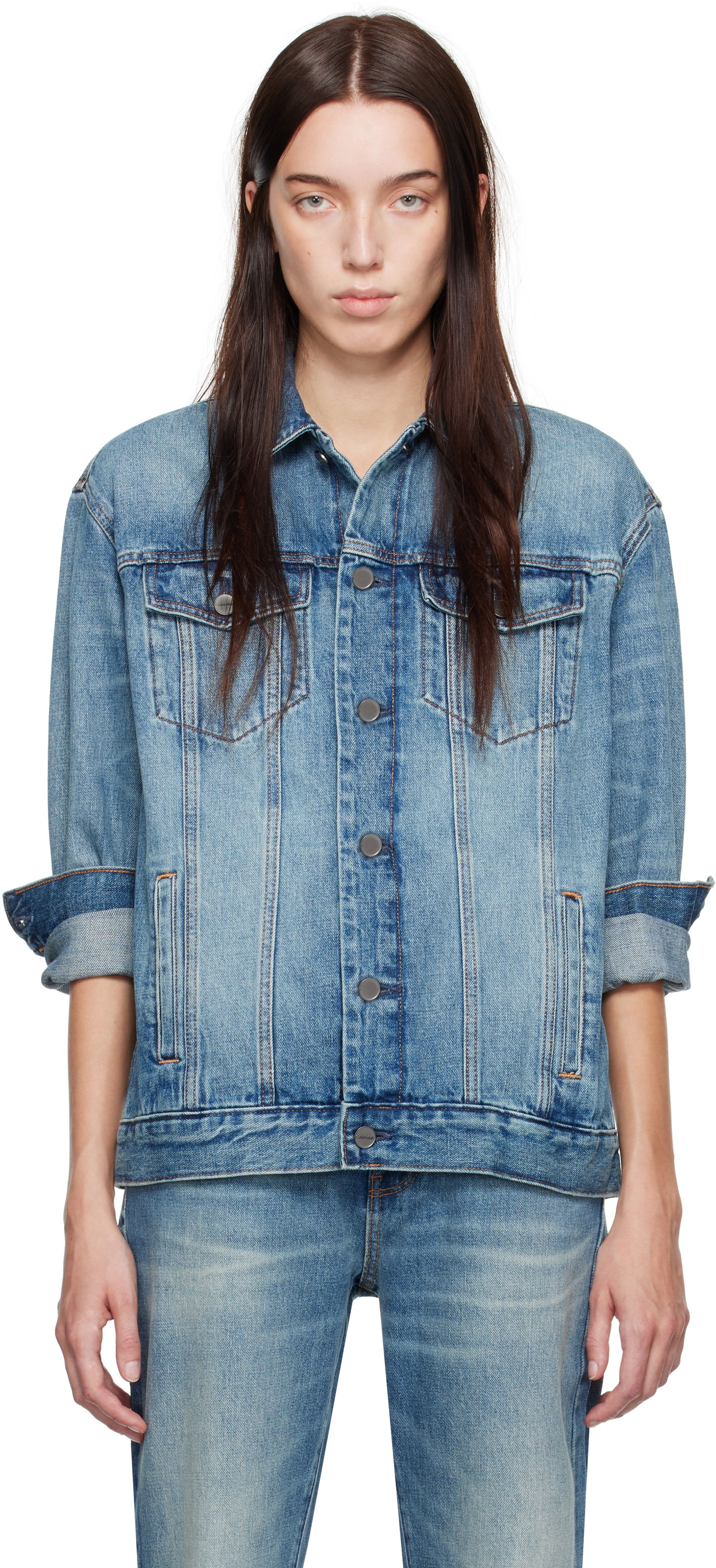 Bunda CALVIN KLEIN Denim Jacket Modrá | 81WL703-PTI, 0