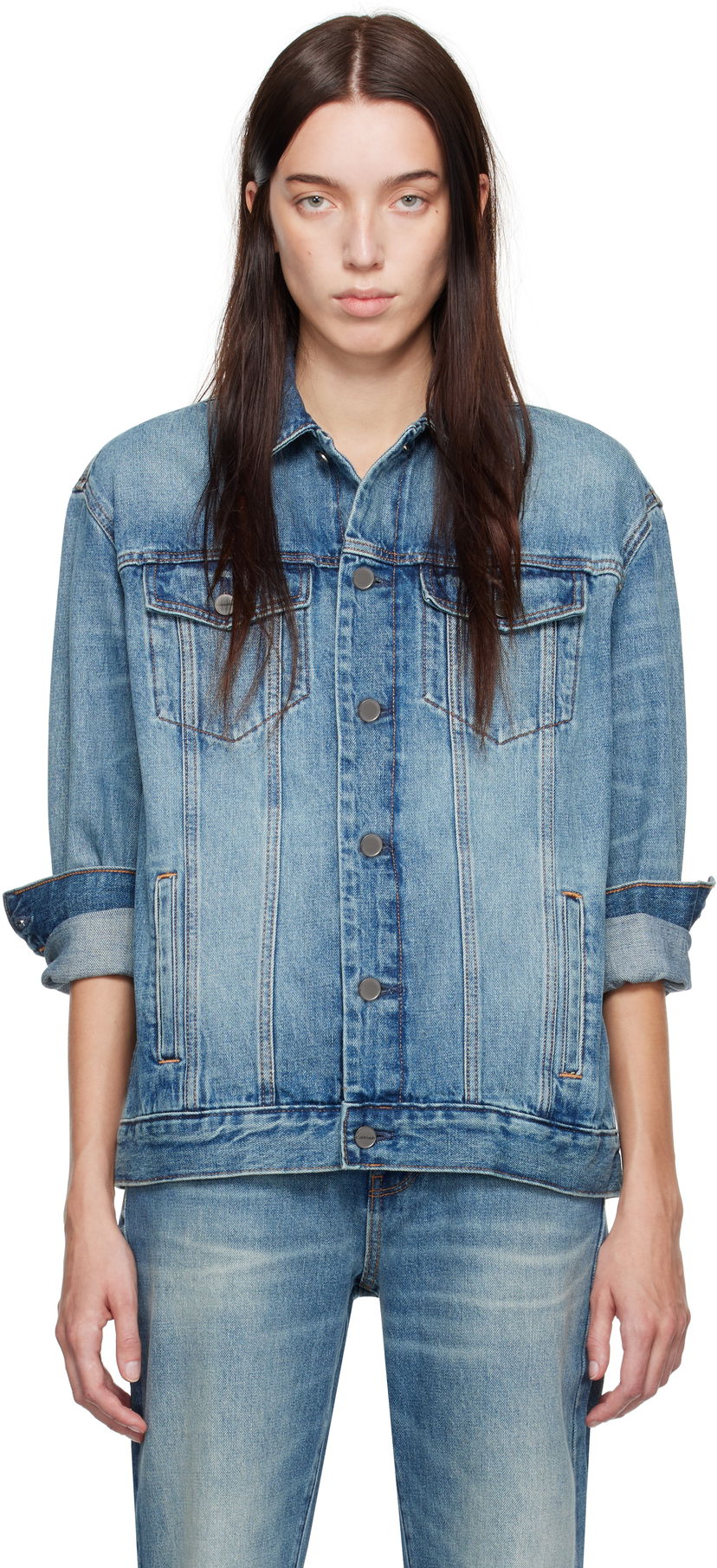 Bunda CALVIN KLEIN Denim Jacket Modrá | 81WL703-PTI