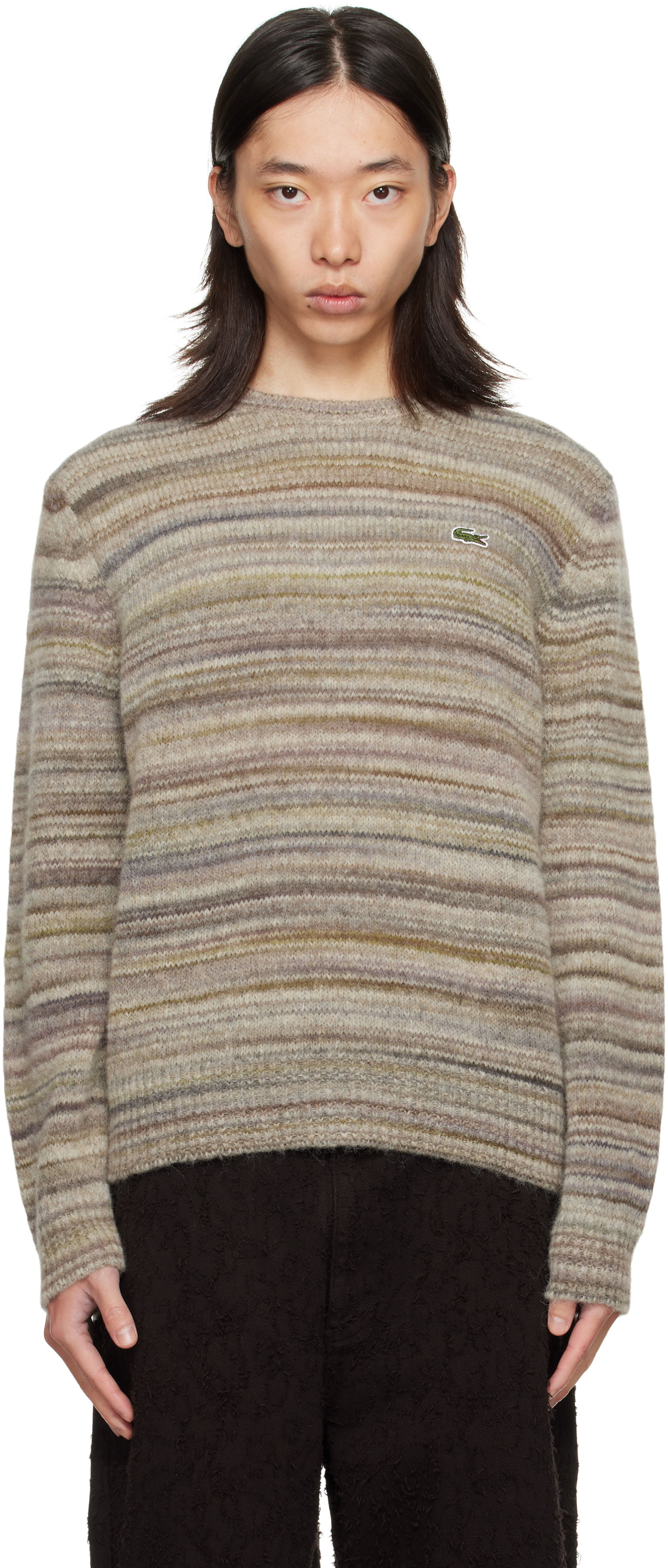 Sveter Lacoste Lacoste Knit Alpaca and Wool Blend Sweater Béžová | AH5221_9IP, 0