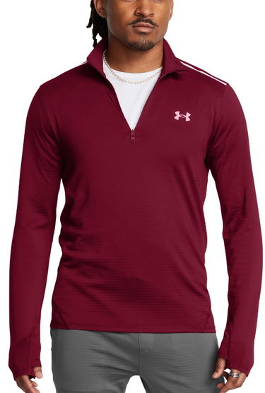 Mikina Under Armour 1/4 Zip Sweatshirt Červená | 1387793-625, 0