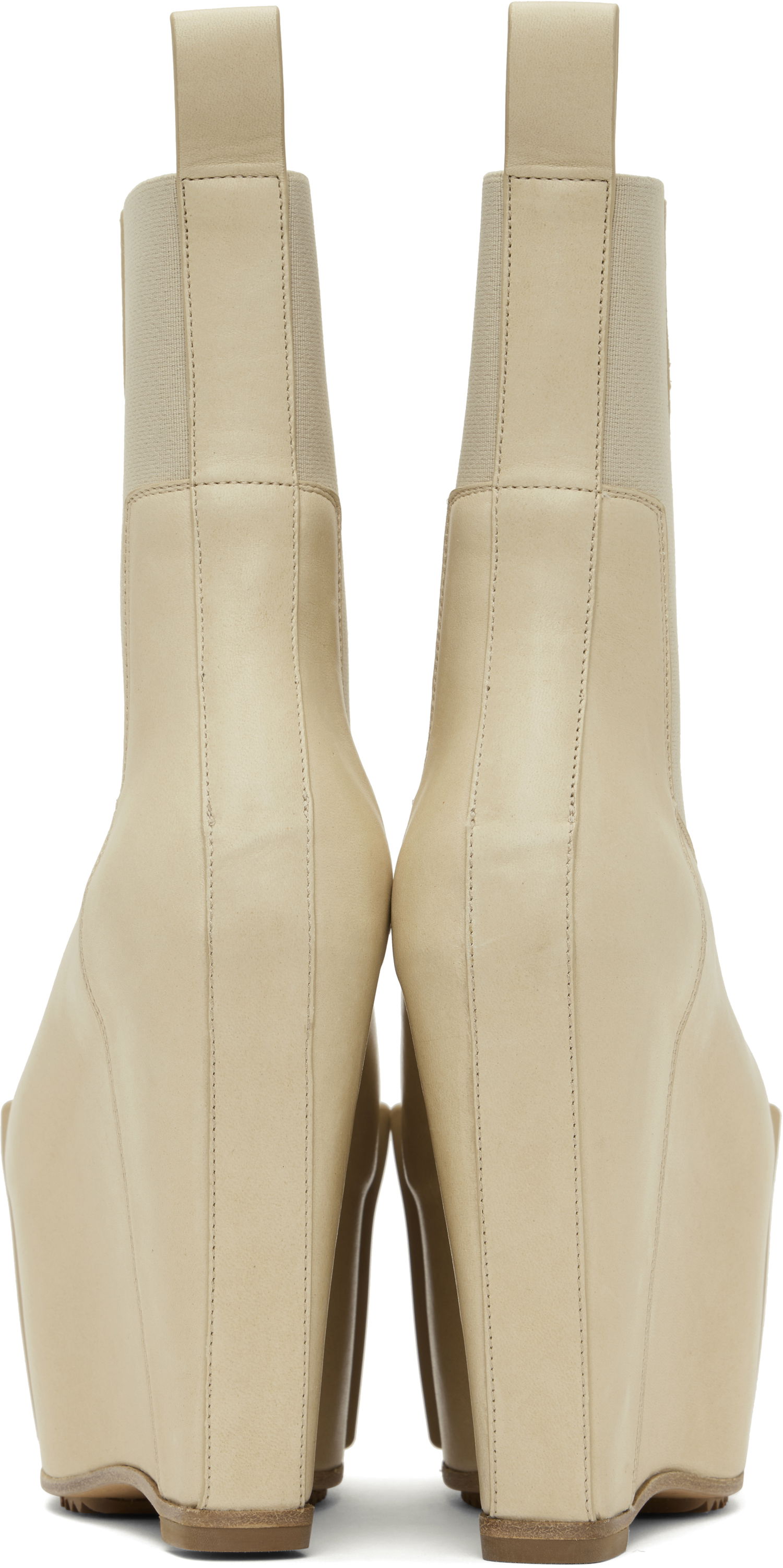 Oblečenie Rick Owens Rick Owens Hollywood Grilled Wedge Beatle Chelsea Boots Béžová | RP01E7848 LBHGR, 1