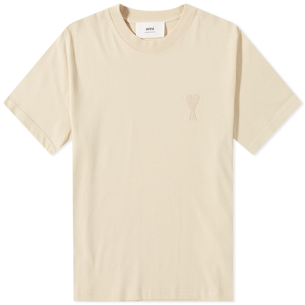 Tričko AMI Tonal Heavy Cotton Small A Logo Tee Béžová | UTS004-726-714, 0
