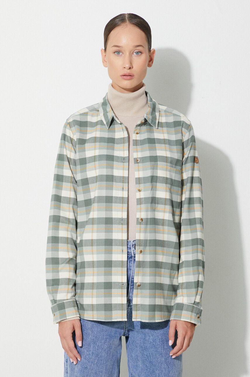 Košeľa FJÄLLRÄVEN Singi Checked Long Sleeve Shirt Zelené | F86988.614.113, 0