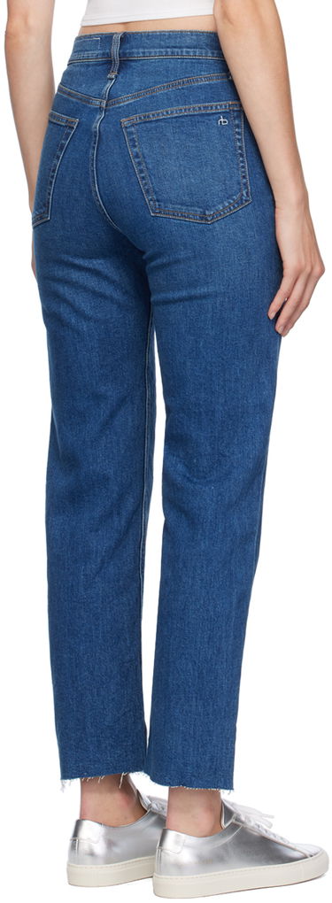 Džínsy rag & bone Rag & Bone Harlow Ankle Straight-Leg Jeans Modrá | WDD24F2934FFNO, 2