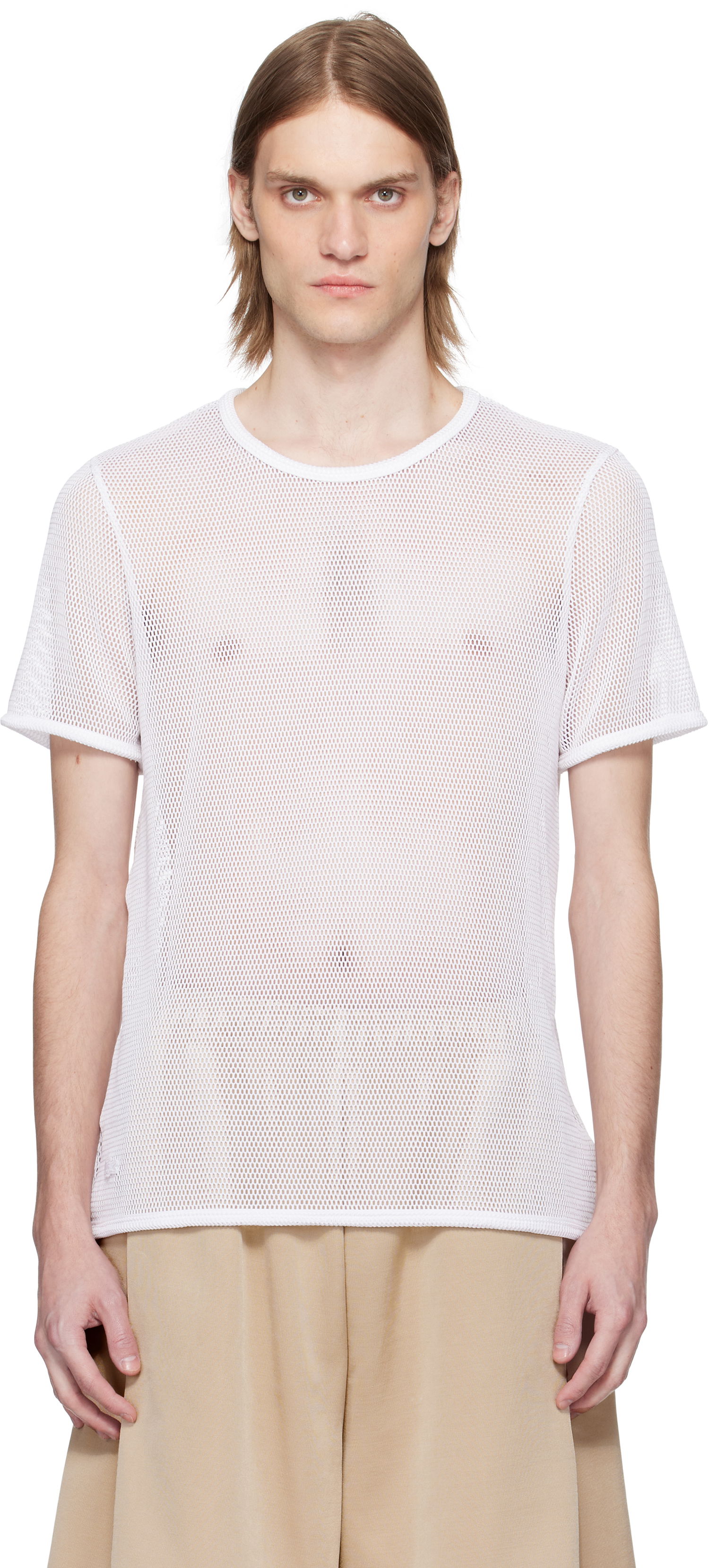 Tričko Lacoste Lacoste Runway Mesh T-Shirt Biela | TH6886, 0