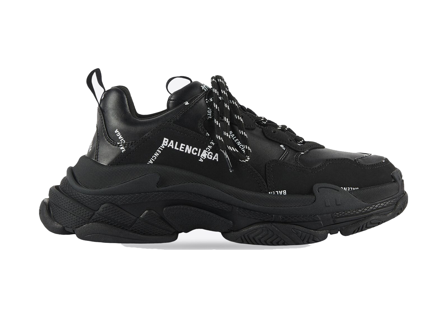 Tenisky a topánky Balenciaga All Over Logo Triple S Black W Čierna | 524039W2FA11090, 0