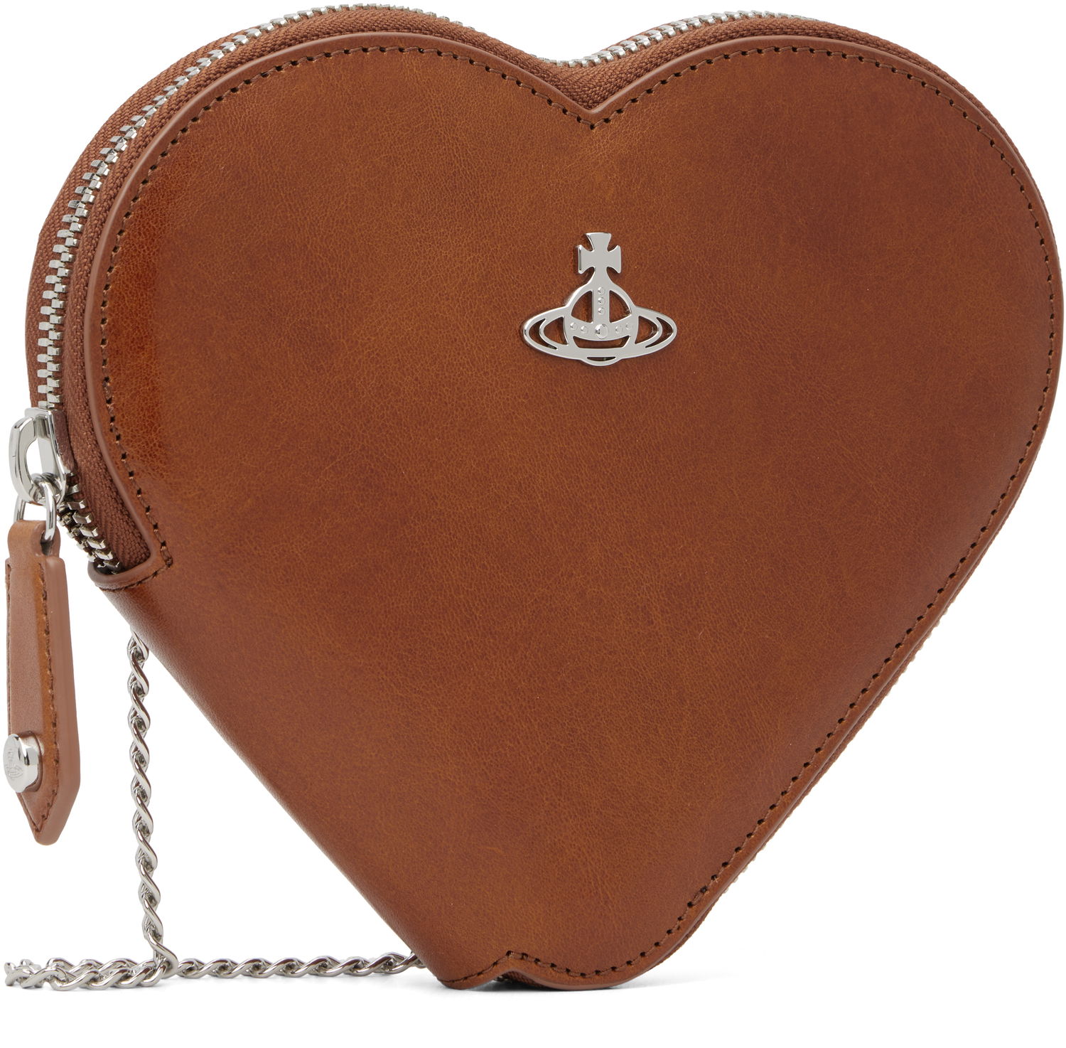 Taška cez rameno Vivienne Westwood Vivienne Westwood New Heart Crossbody Bag Hnedá | 58010002W-L00B0-, 1