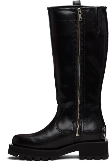 Tenisky a topánky GANNI Knee-High Buckle Strap Lug Sole Boots Čierna | S3022, 2