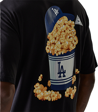 Tričko New Era MLB Food Graphic Oversized Los Angeles Dodgers T-Shirt Čierna | 60684280-1, 5