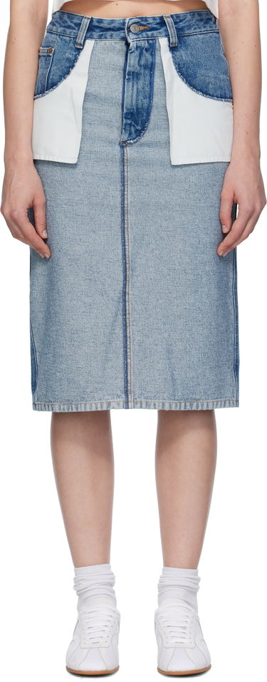 Sukňa Maison Margiela MM6 Maison Margiela Faded Denim Midi Skirt Modrá | S52ME0024 M30018, 0
