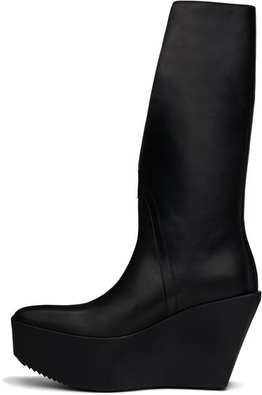 Oblečenie Rick Owens Rick Owens Hollywood Sliver Platform Winged Kowboys Tall Boots Čierna | RU01E5854 LOO, 2