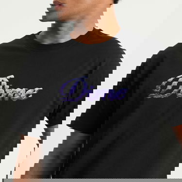 Tričko Dime Cursive Cloud T-Shirt, Size Large Čierna | DIMEFA2564BLK, 5
