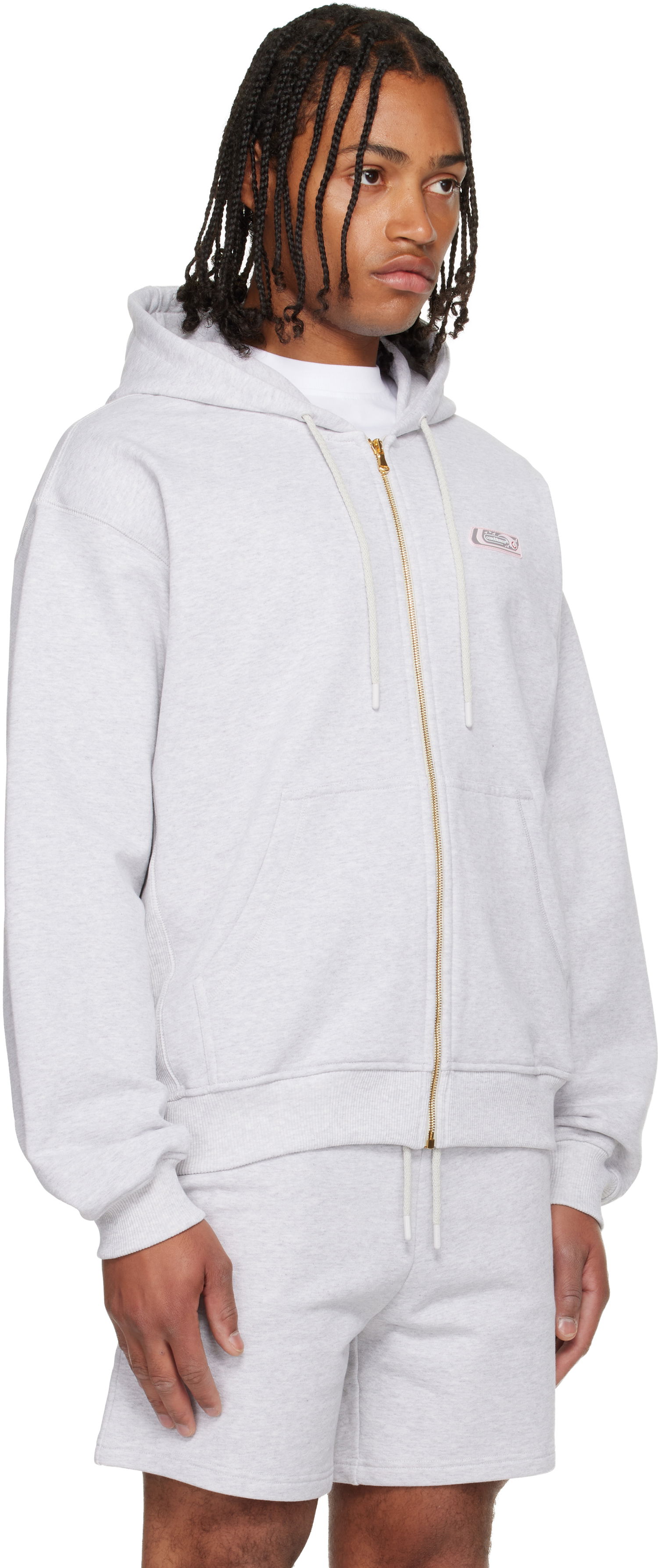 Mikina Casablanca Classic Full Zip Hoodie Šedá | M-AW25-JTP-408-01, 1