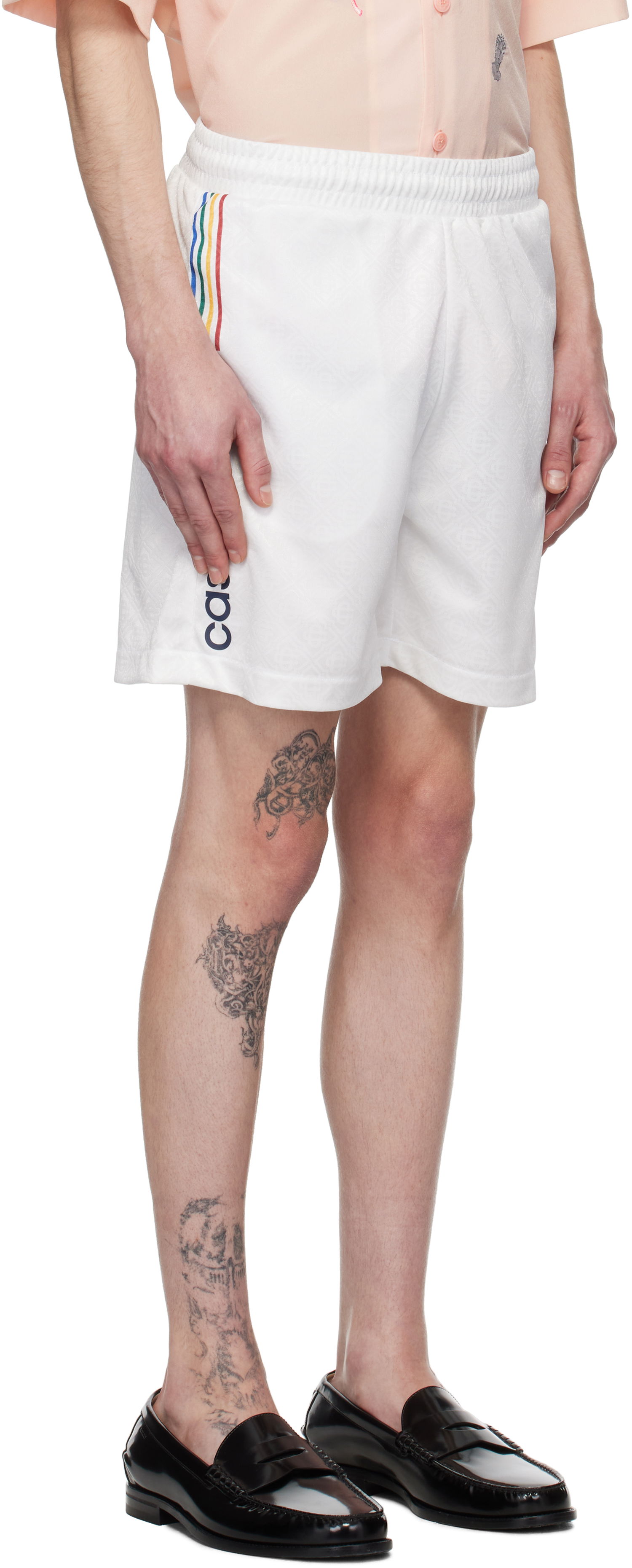 Šortky Casablanca Casablanca Jacquard Monogram Football Shorts Biela | MPS25-JTR-224-02, 1