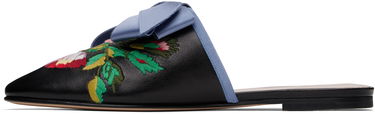 Starostlivosť o obuv Valentino Valentino Garavani Beauregard Slip-On Loafers with Floral Embroidery and Bow Detail Čierna | 6W2S0LJ4RHP, 2