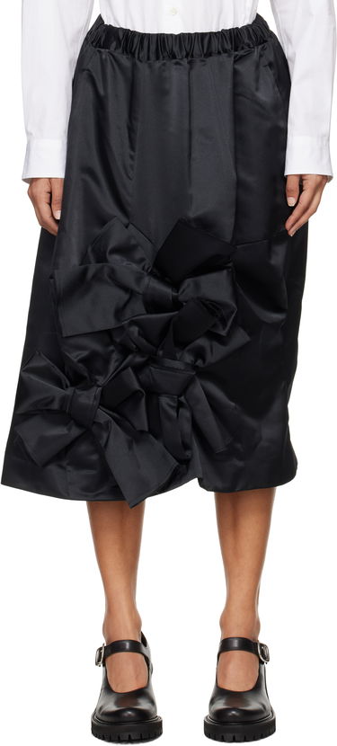 Sukňa Comme des Garçons Comme des Garçons Satin Midi Skirt with Bow Detail Čierna | GN-S016-051, 0