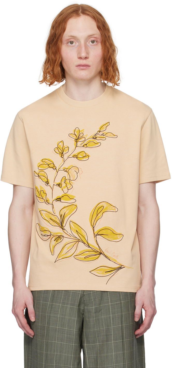 Tričko Paul Smith Paul Smith Laurel Graphic T-Shirt Béžová | M1R-919T-MP4277-08, 0