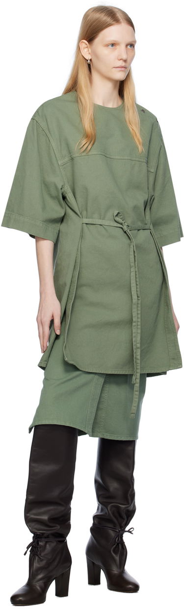 Šaty LEMAIRE Boxy Denim Midi Dress Zelené | TO1129 LD1002, 3