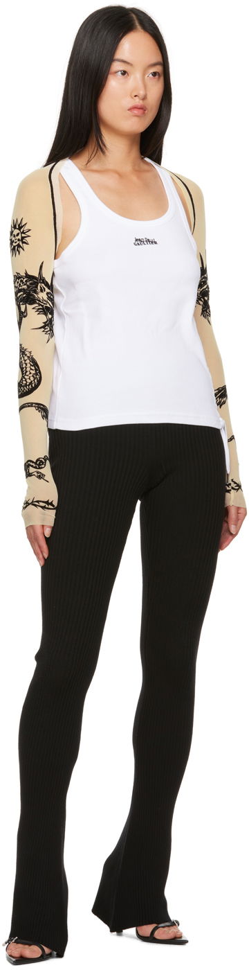 Tričko Jean Paul Gaultier Off-White 'Safe Sex' Cardigan Béžová | 23/15-F-TO120I-T001-63, 3