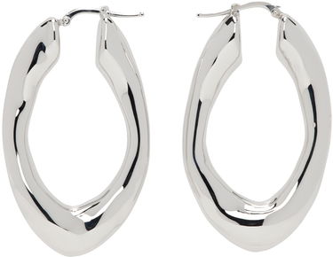 Náušnice Jil Sander Hoop Earrings "Silver" Metalická | J11VG0082_P4877, 0