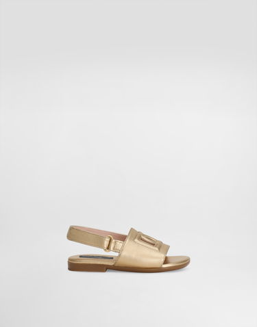 Doplnky Dolce & Gabbana Dolce & Gabbana Calfskin Sandals With DG Logo Metalická | D20100A12538H944, 0