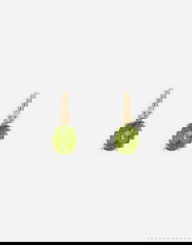 Náušnice Dolce & Gabbana Anna Gold 18kt Earrings With Peridots Zelené | WEQA2GWPE01ZOO00, 3