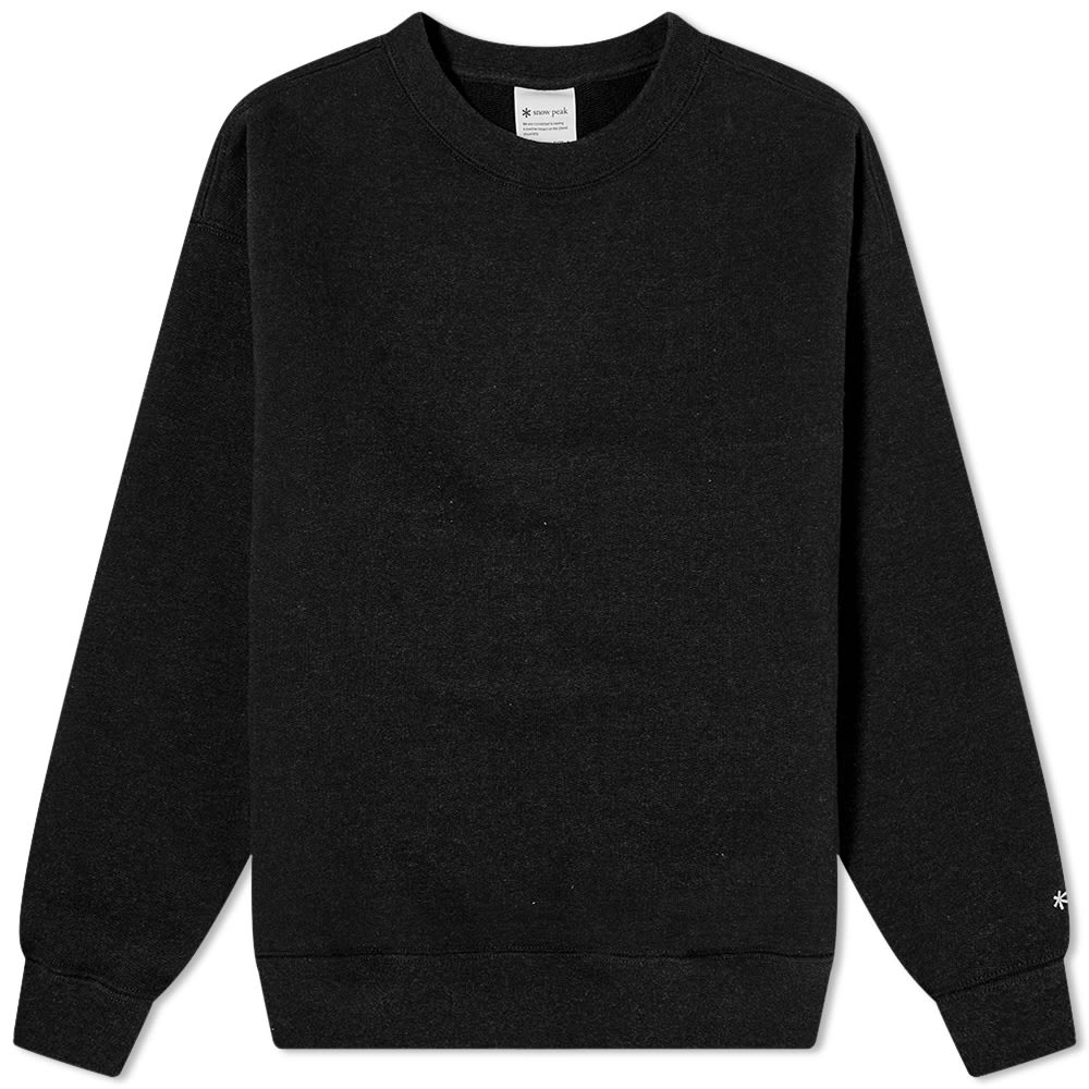Mikina Snow Peak Recycled Cotton Crew Neck Sweat Čierna | SW-22SU401-BK, 0