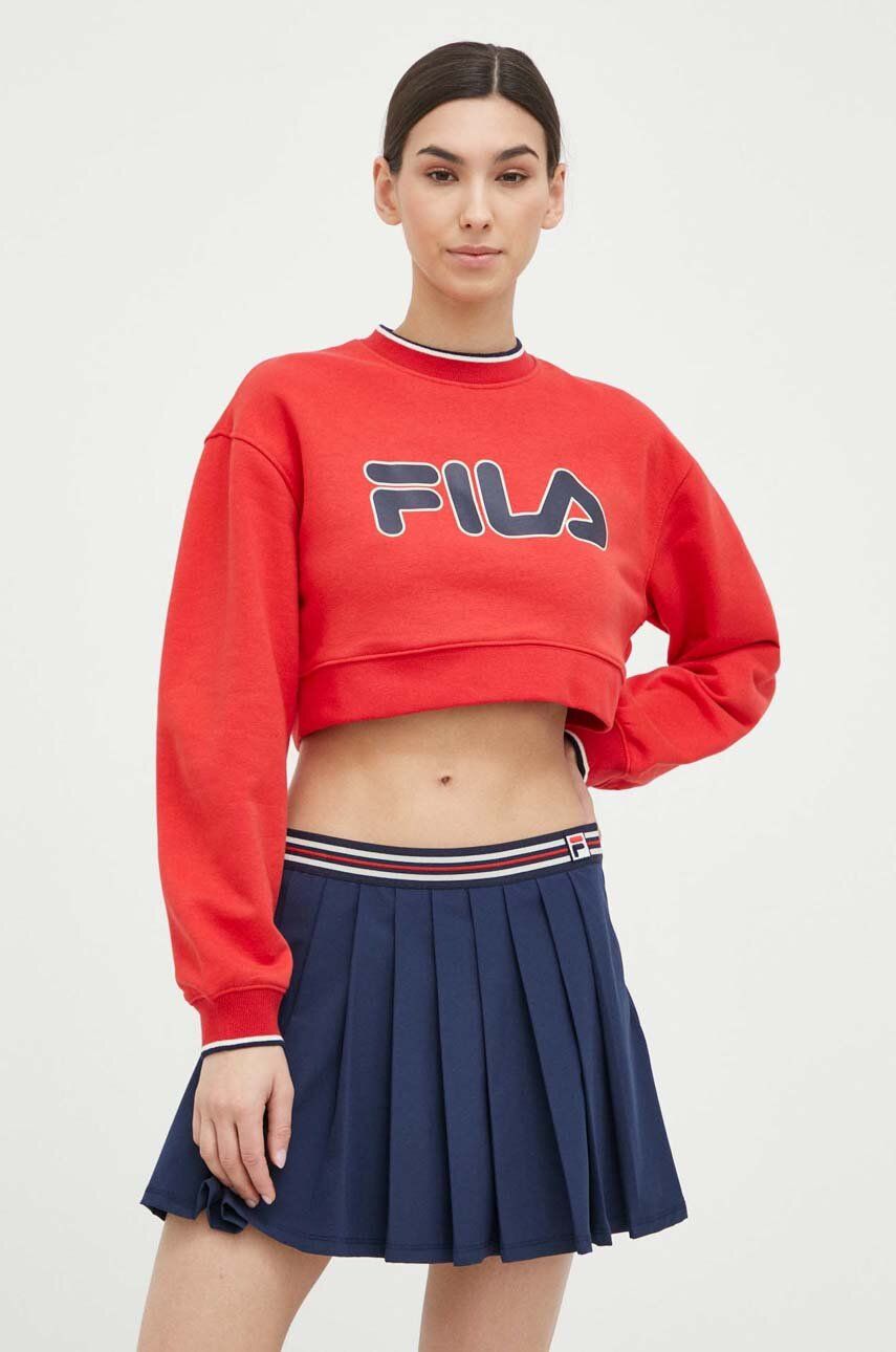 Mikina FILA Hailey Bieber x Cropped Crew Sweatshirt Červená | FAW0817, 0