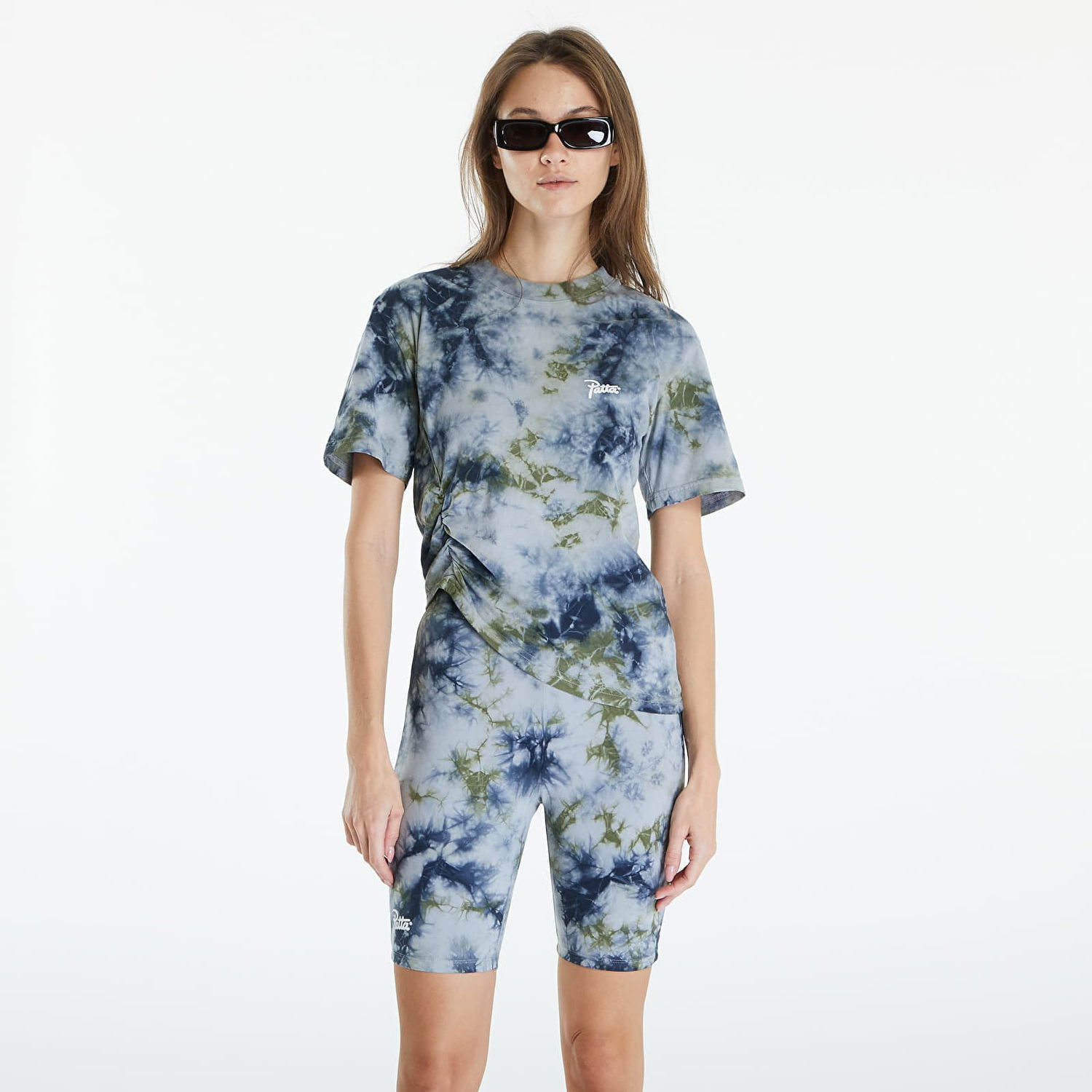 Tričko Patta Femme Tie Dye Cropped Ruched T-Shirt Quarry Rôznofarebný | POC-BF24-1000-290-0003-135, 0